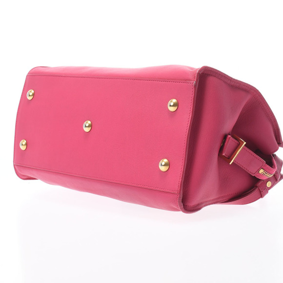 Saint Laurent Petit Cabas Handbag Smooth Calf Leather Pink - Picture 5 of 15